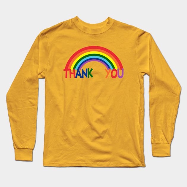 Thank You Rainbow Support Long Sleeve T-Shirt by HumanTees